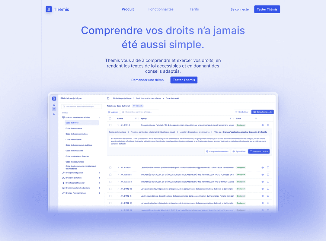 Saas Thémis – Application web